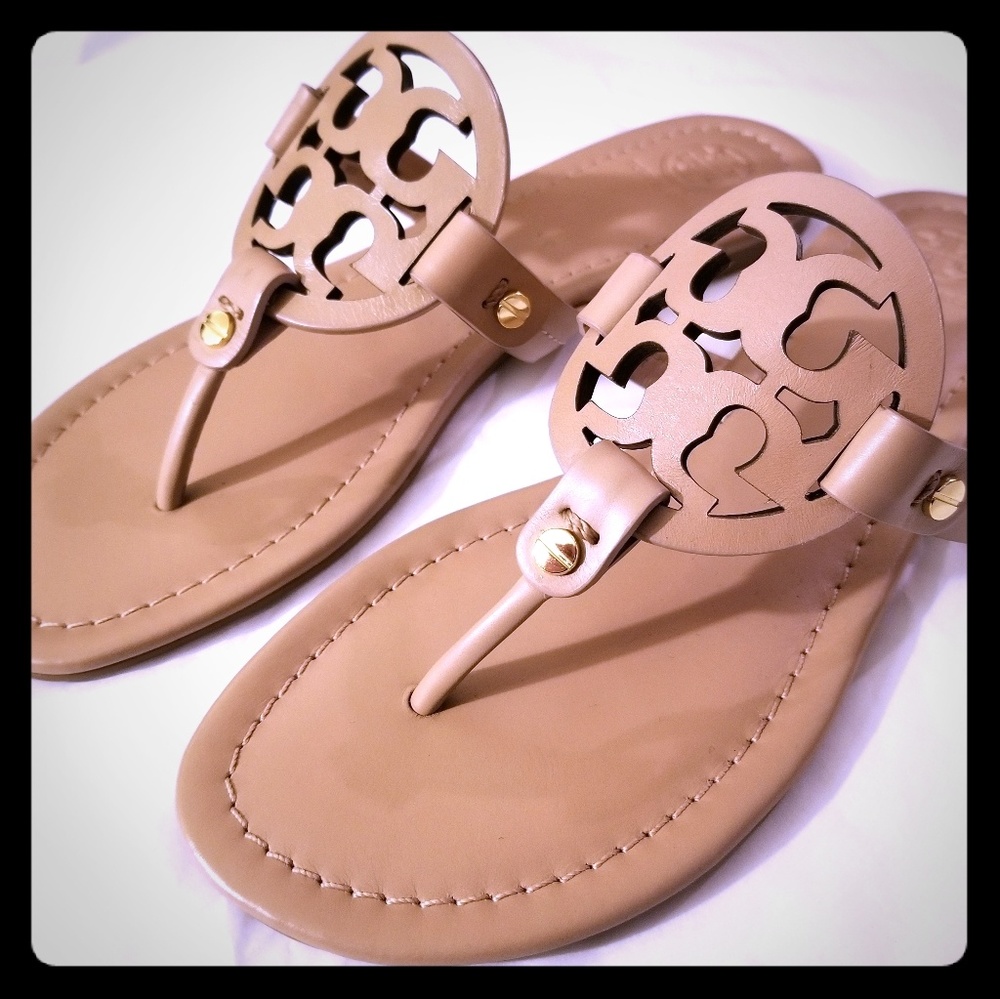 Tory Burch Miller Leather Thong Sandals - NWOB